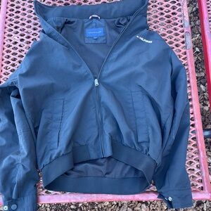 Vintage Tommy Hilfiger Blue Jacket with Red-White-Blue Flag Trim